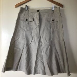 j.Crew safari style skirt,sz 6,linen/cotton blend